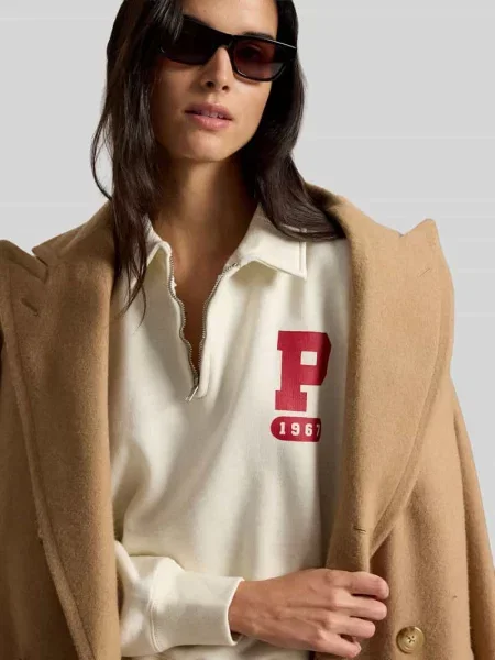 Bluza dresowa o luźnym kroju z mieszanki bawełny Polo Ralph Lauren biała