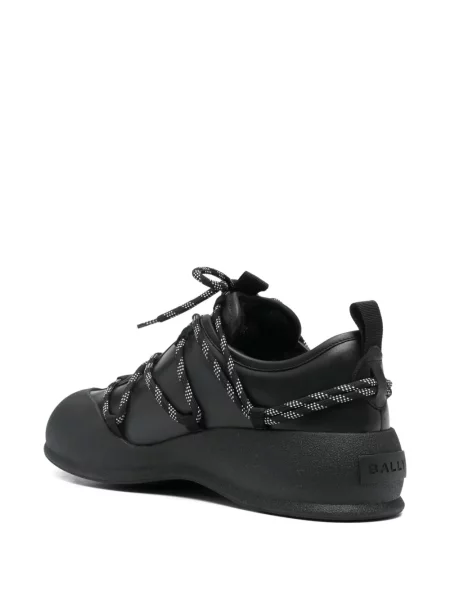 Botine Bally cu șireturi din dantelă negru