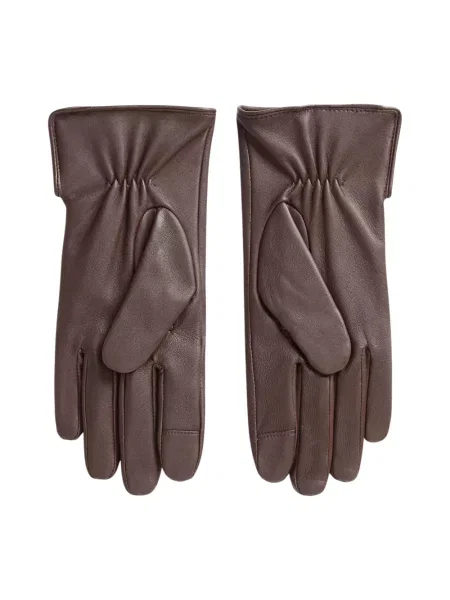 Rękawiczki Ralph Lauren brązowe