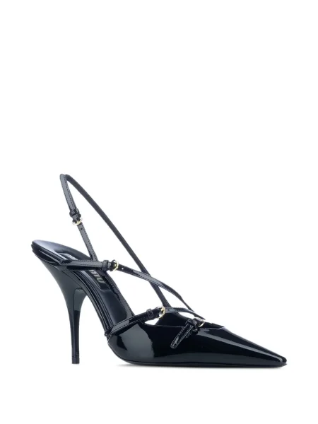 Pantofi cu toc Miu Miu slingback negru