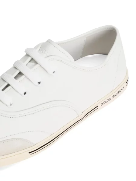 Sneakerși Dolce & Gabbana cu șireturi din piele alb