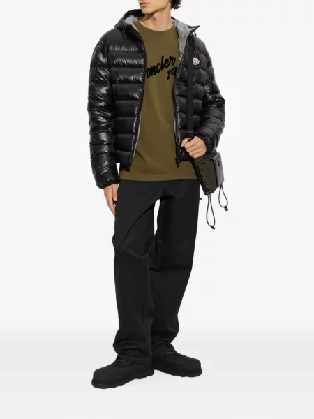 Lung tricou Moncler cu imagine verde