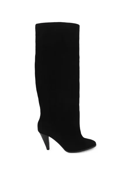 Botine Kurt Geiger London din piele de căprioară negru