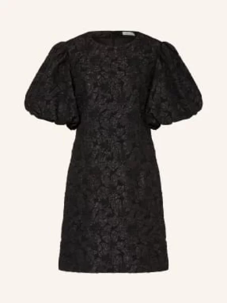 Mrs & Hugs Sukienka Koktajlowa Z Żakardu schwarz czarna