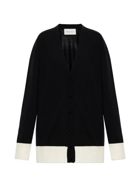 Cardigan Ami Paris cu decolteu în V negru