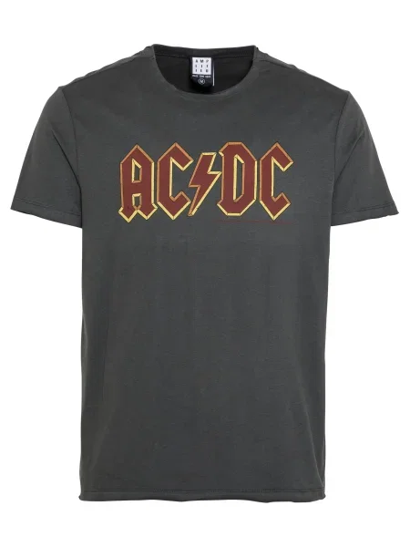 AMPLIFIED Tricou ACDC grafit / roşu închis gri