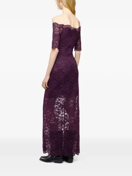 Rochie maxi Rabanne din dantelă violet