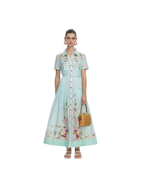 Sukienka midi Self-portrait w kwiatki