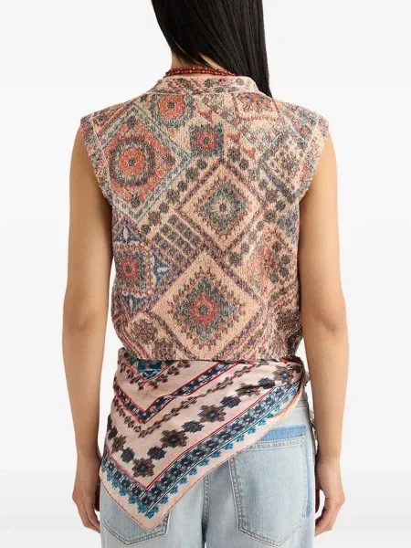 Kamizelka Momoni z cekinami różowa