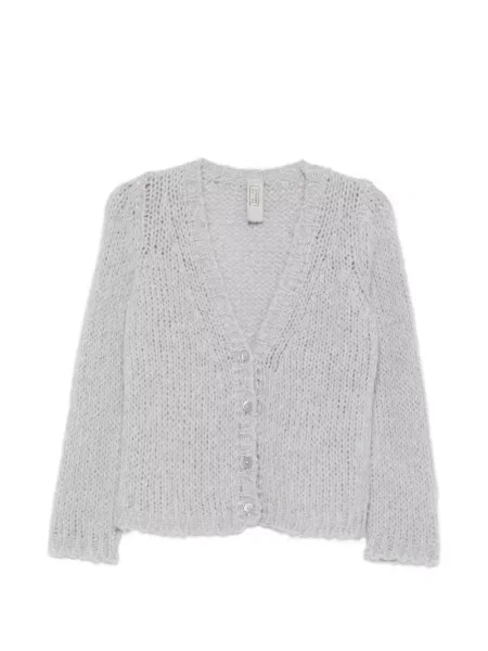 Cardigan Private 0204 cu decolteu în V gri