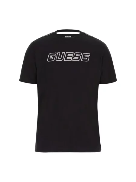 T-shirt z detalem z logo Guess czarna