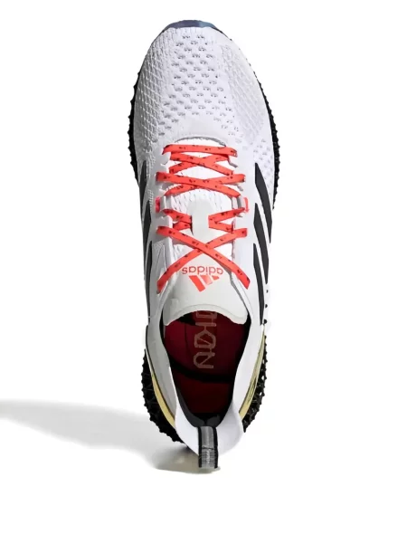 Top Adidas alergare cu decolteu în V alb