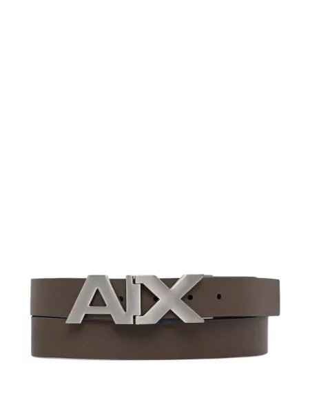 Grįžtamas diržas Armani Exchange su sagtimis su autografu mėlyna