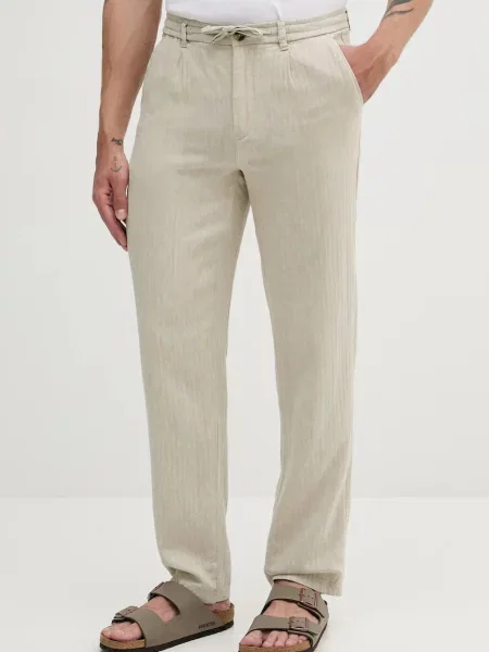 Lindbergh pantaloni din amestec de in bej