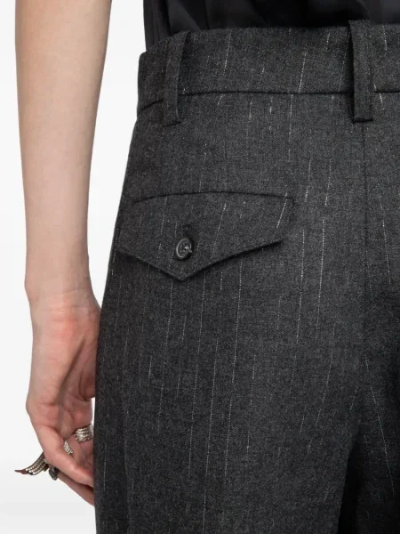 Pantaloni Zadig&voltaire cu dungi plisate negru