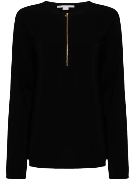Pulover Stella Mccartney de jumătate de fermoar negru