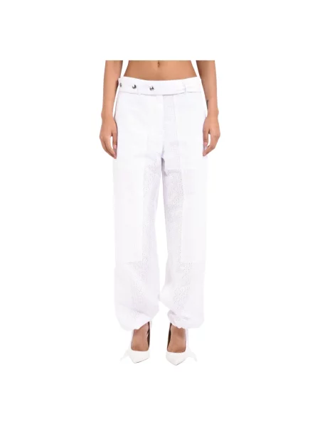 Spodnie Msgm zwężane białe
