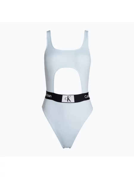 Дамски бански костюм от една част Calvin Klein Cut Out One Piece-Rp blue синьо