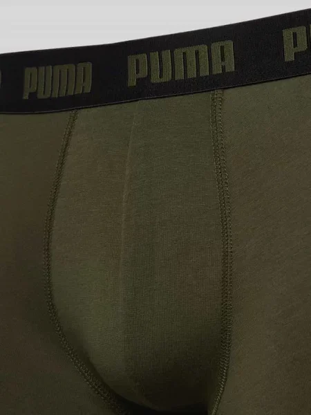 Obcisłe bokserki z detalem z logo w zestawie 3 szt. Puma zielone