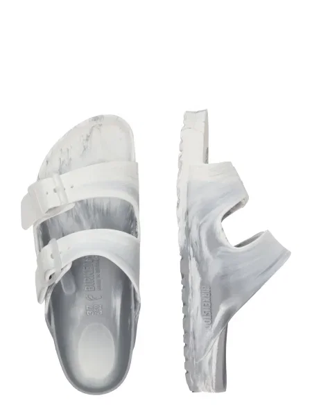 BIRKENSTOCK Saboți Arizona Essentials argintiu alb