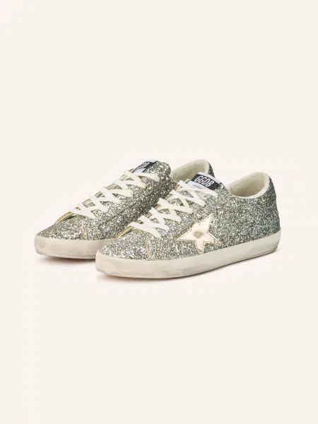 Golden Goose Trampki Super-Star silber białe