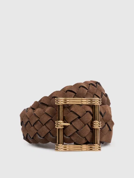 Замшевий плетений Etro коричневий