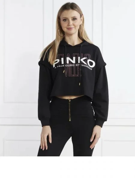 Pinko Hanorac | Cropped Fit negru