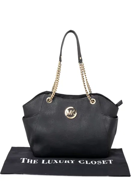 Geantă shopper Michael Michael Kors cu autograf maro