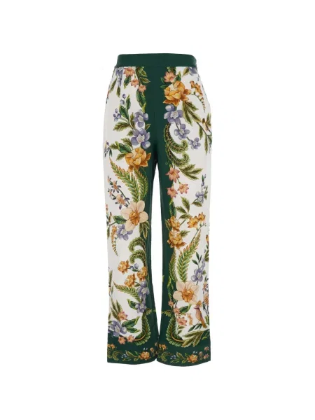 Pantaloni Farm Rio cu model floral cu imagine alb