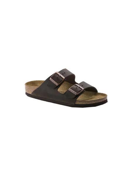 Birkenstock Șlapi de piele Arizona femei maro