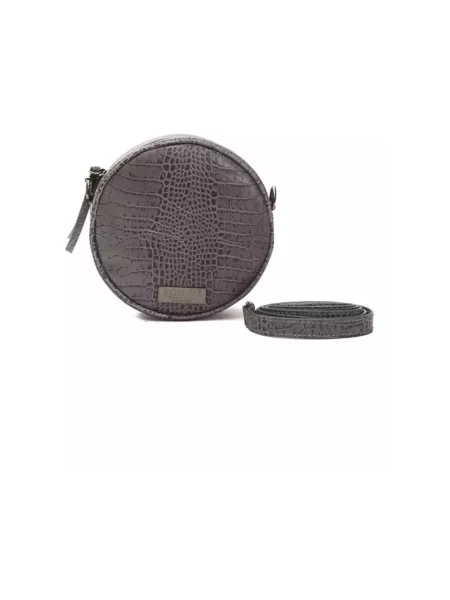 Mała mały torebka skórzana Pompei Donatella skórzana szara