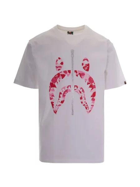 Tricou A Bathing Ape® cu imagine cu model camuflaj alb