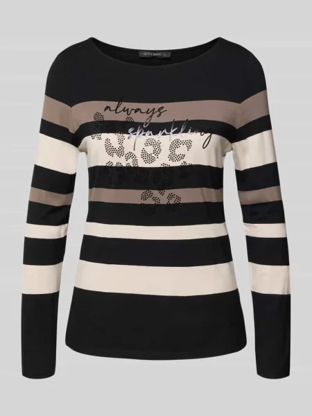 Top Betty Barclay w paski czarny