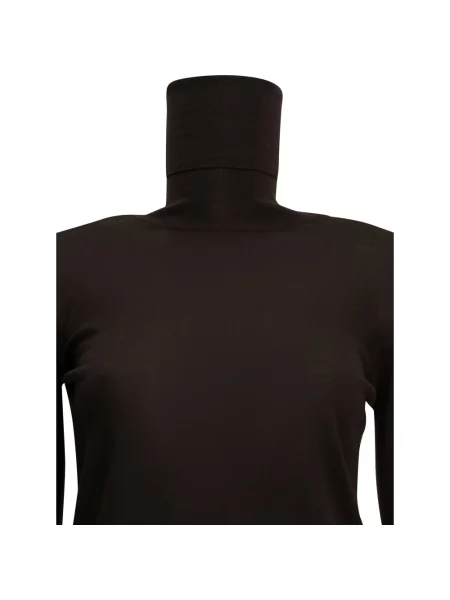 Sweter z golfem Max Mara wełniany brązowy