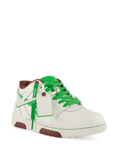 Sneakerși Off-white din piele alb