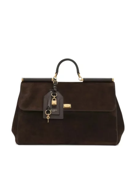 Torebka Dolce And Gabbana skórzana brązowa
