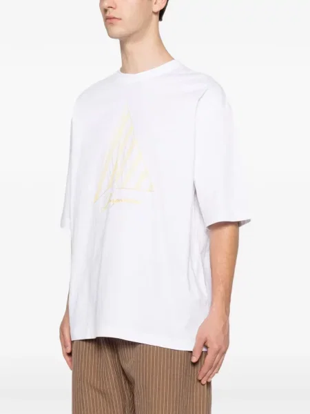 Tricou Jacquemus cu broderie alb