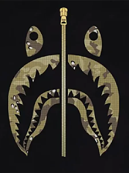 Тениска A Bathing Ape® с принт черно