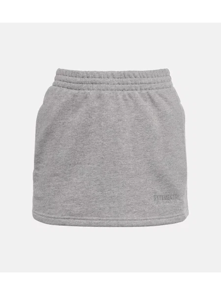 Fustă Vetements din jerseu gri