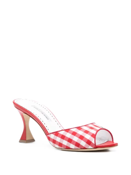 Papuci tip mules Manolo Blahnik roșu