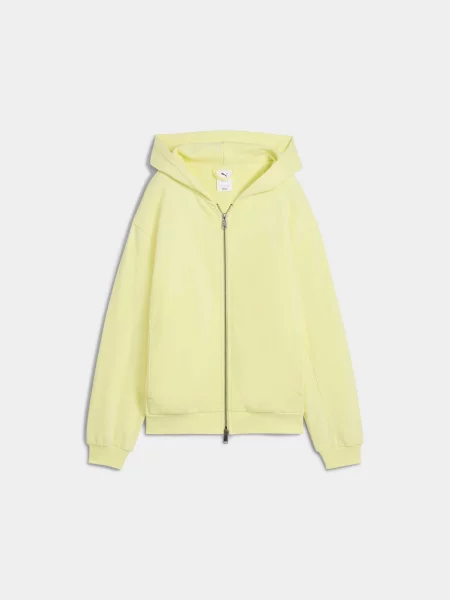 Кофта спортивна PUMA Yona Full-zip Hoodie комбінований верх жовтий