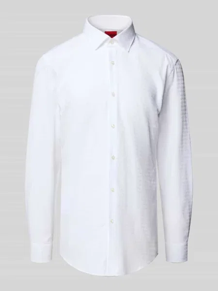 Hugo Koszula Kenno Slim Fit weiss biała