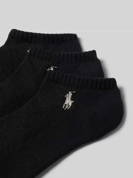 Krótkie skarpety z detalem z logo w zestawie 3 szt. Polo Ralph Lauren czarne