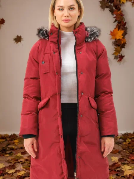 Płaszcz Dewberry bordowy