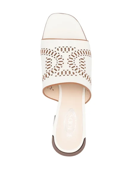 Кожени сандали Tod's бяло