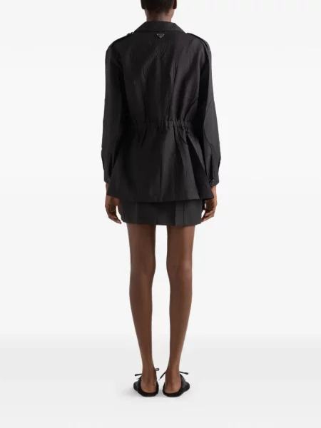 Mini șnur de strângere fusta mini Prada mini negru