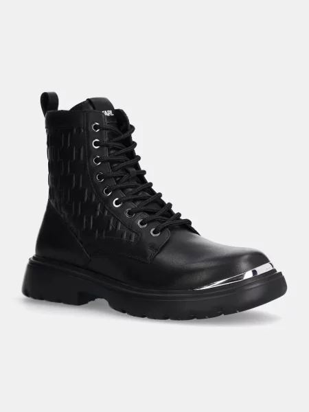 Karl Lagerfeld bocanci de piele MASON barbati negru