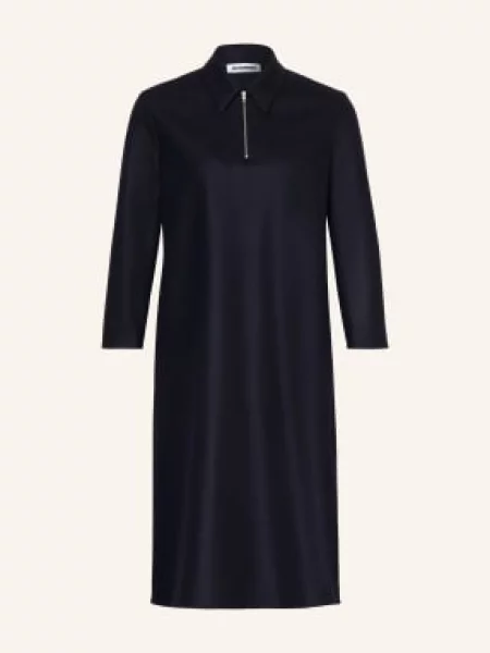 Jil Sander Šaty S Rukávy tmavě modrá