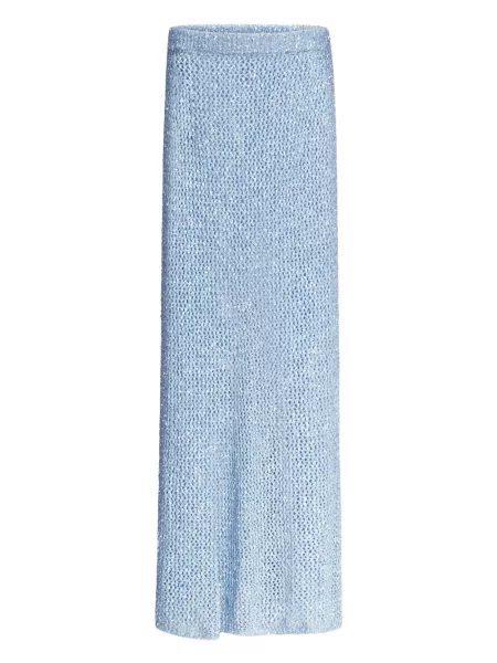 Maksi spódnica maxi Area z cekinami niebieska