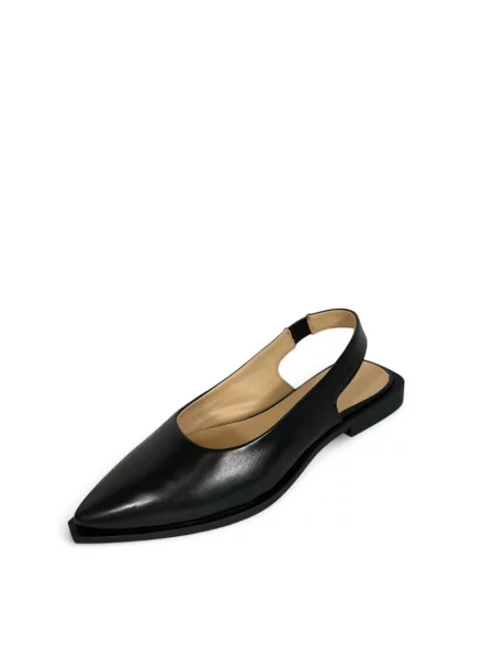 Balerinki Copenhagen Shoes skórzane z otwartą piętą czarne